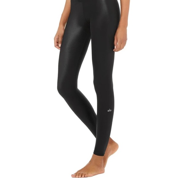 ALO Yoga Pants - ALO Yoga shiny black leggings